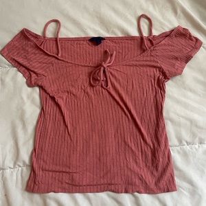 aeropostale pink crop top size M